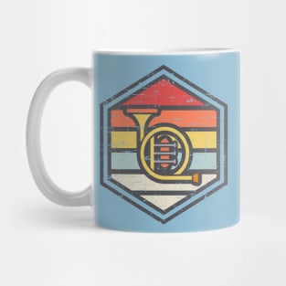 Retro Badge French Horn Light Mug